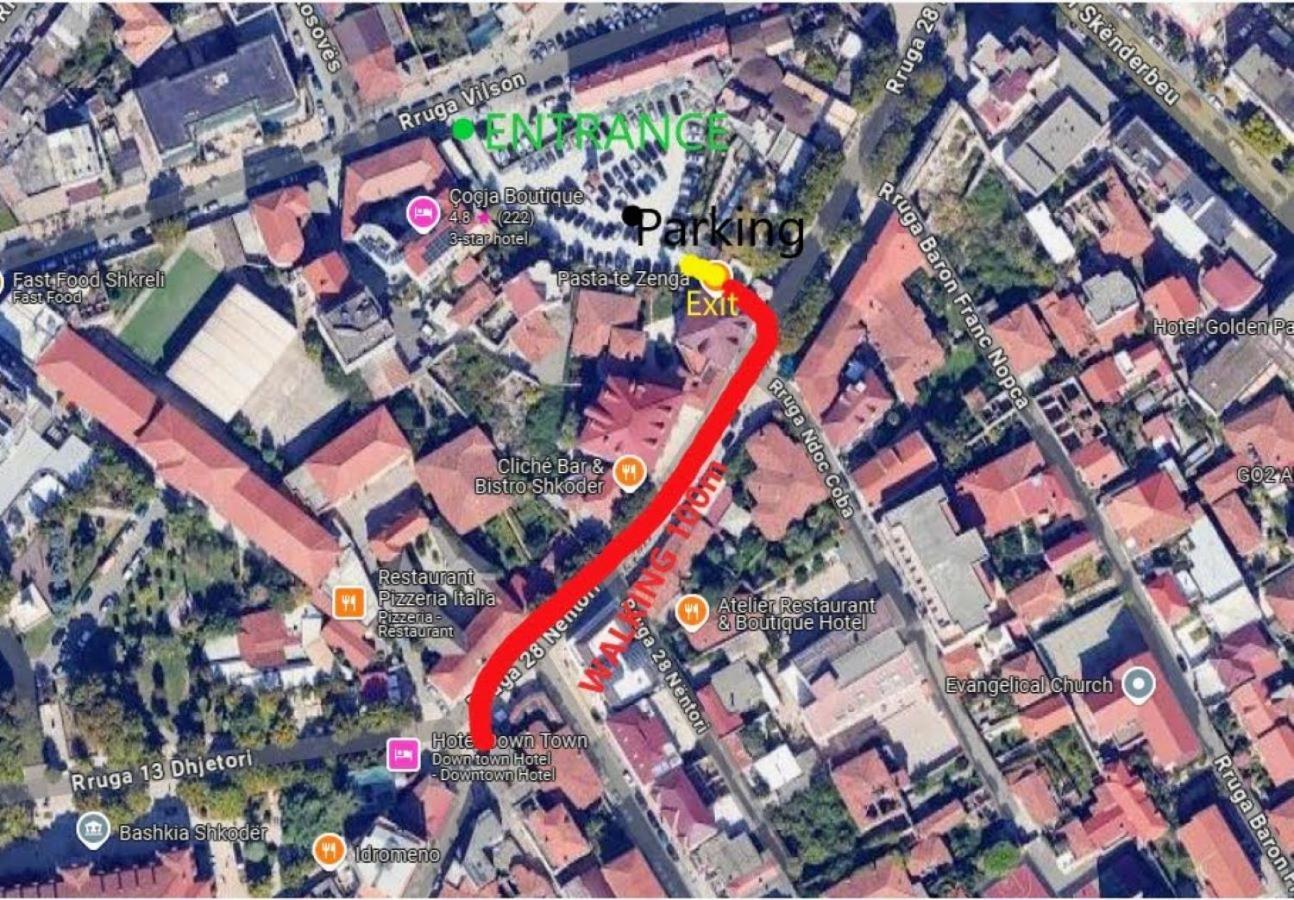 Downtown Hotel Shkodër Exteriör bild